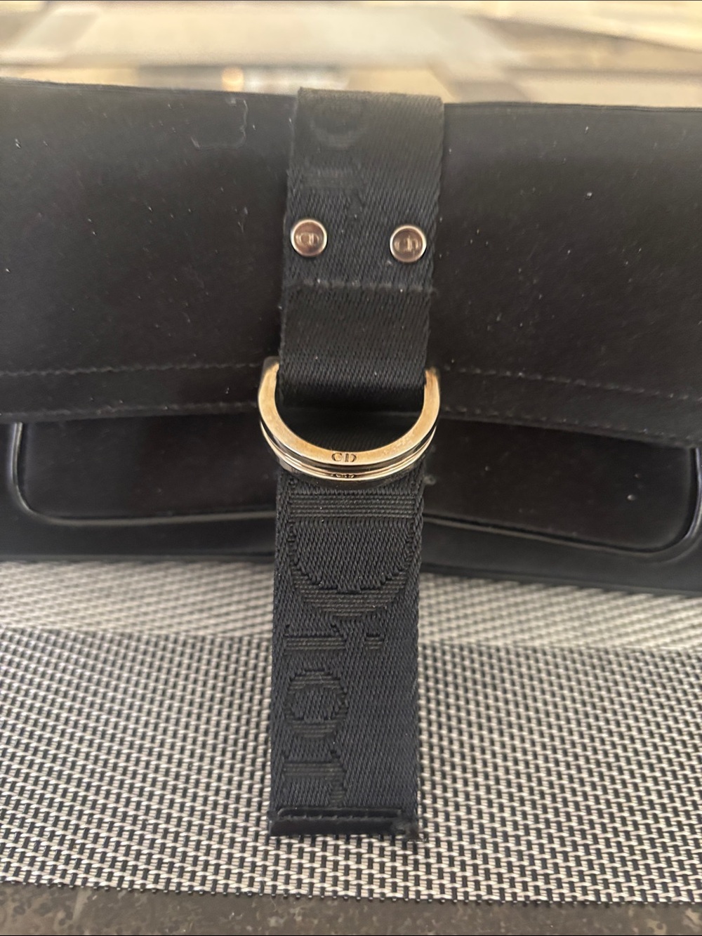 Dior Black Crossbody Bag with Silver Chain - Picture 5 of 9